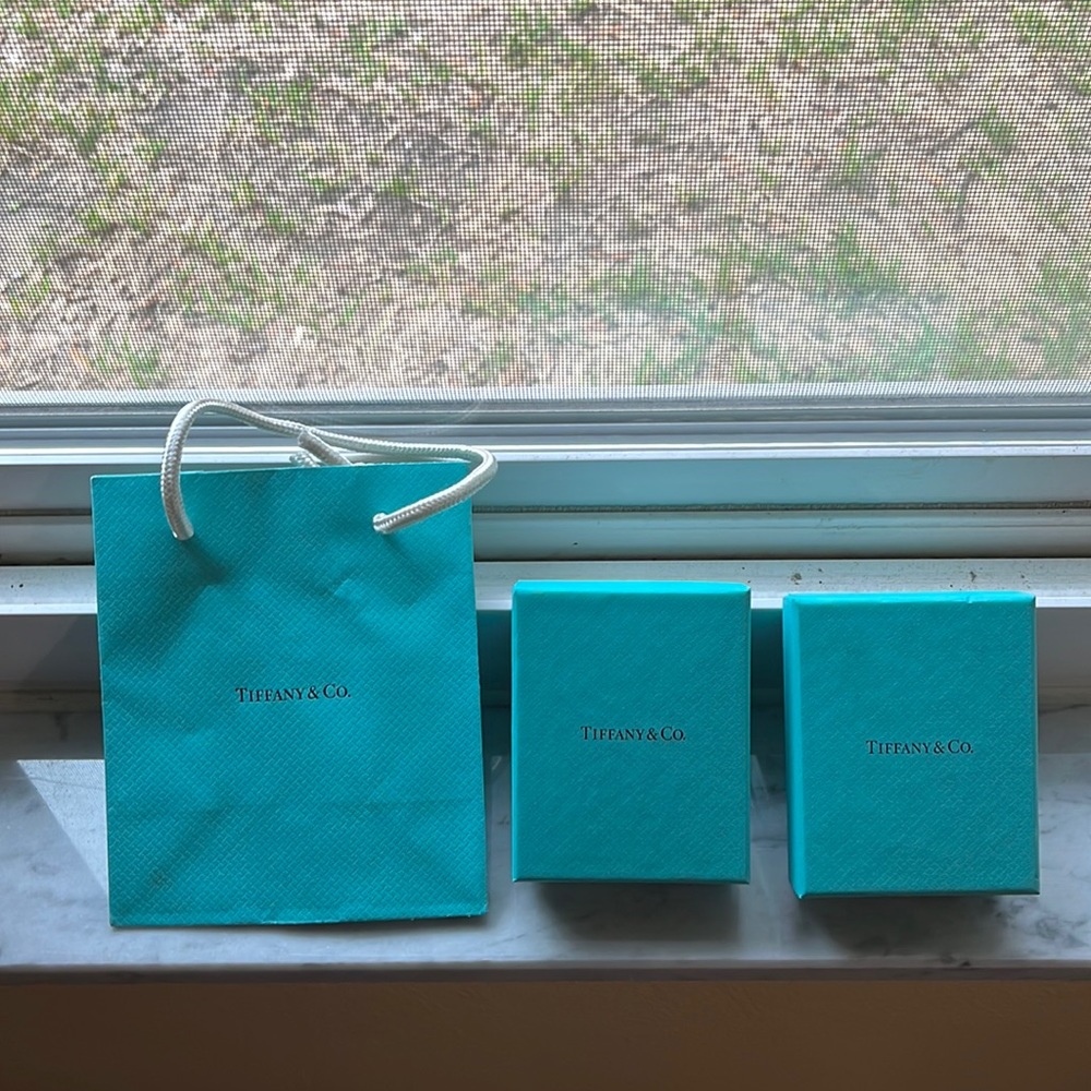2 Tiffany and Co. gift boxes and small gift bag